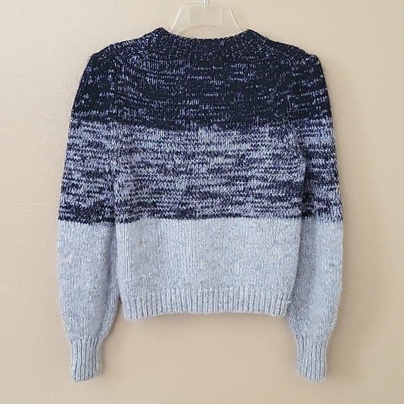 Banana Republic Womens Gray Ombre Wool Alpaca Blend Cropped Sweater - Size Small - Picture 6 of 7